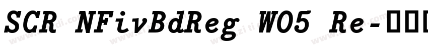 SCR NFivBdReg W05 Re字体转换